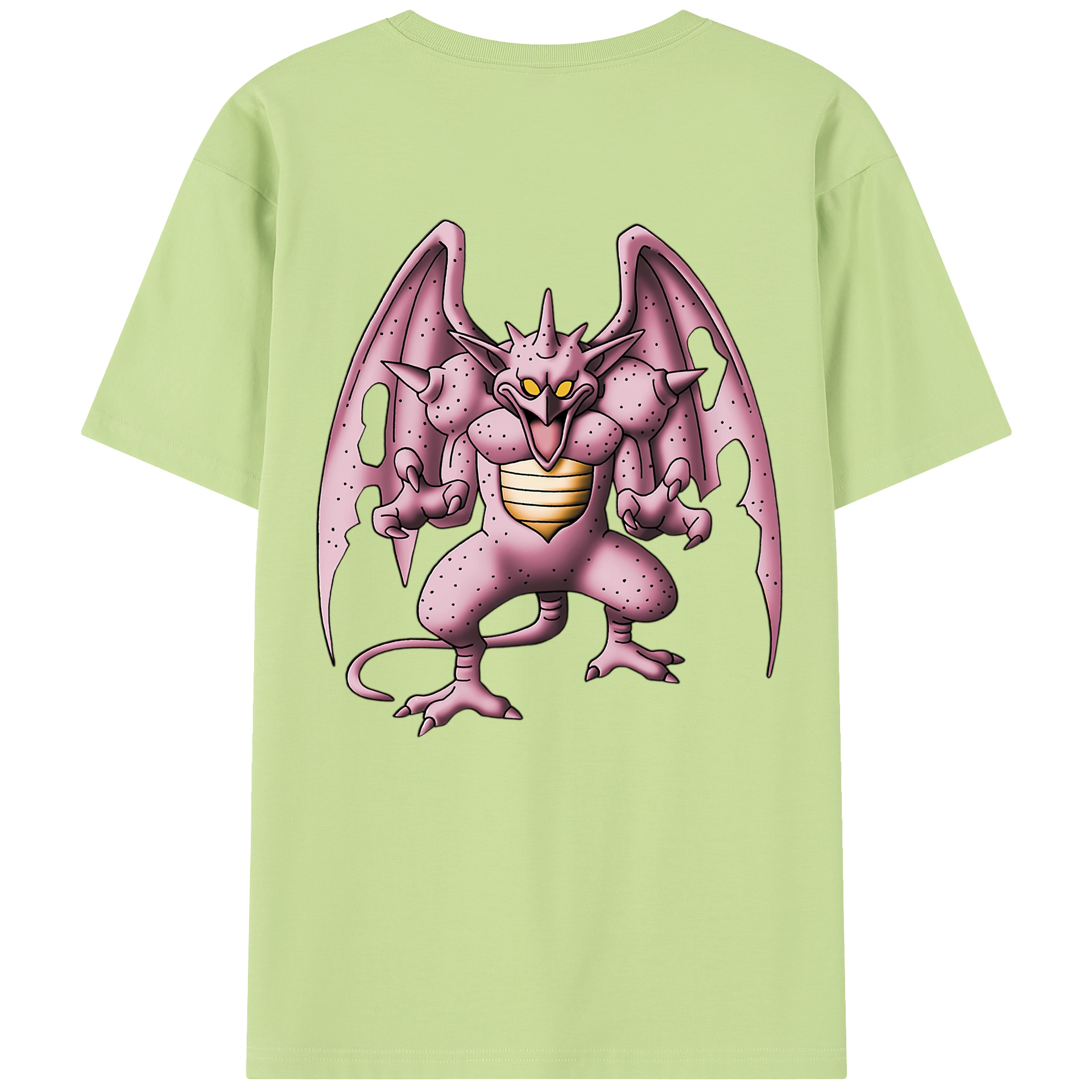 （画像用） ドラゴンクエスト Doragon Kuesuto Dragon Quest 綿100％半袖Tシャツ（背面プリント）